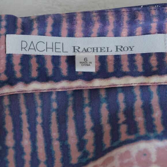 Rachel Roy purple and pink pleated fit and flare dress size 6 S - Picture 6 of 8